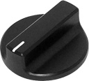 Low profile, heat resistant control knob